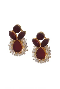 Cherry Red Pearl Earrings image 2