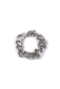 Qadira Three Layered Silver Chain Bracelet image 2