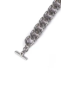 Qadira Three Layered Silver Chain Bracelet image 4