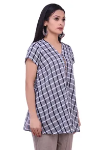 Grey Gamcha Cotton Top image 2