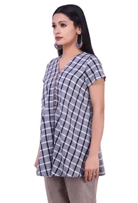 Grey Gamcha Cotton Top image 3