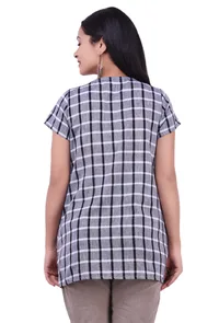 Grey Gamcha Cotton Top image 4