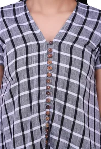 Grey Gamcha Cotton Top image 5