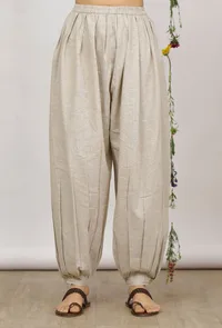 Beige Cotton Khaadi Harem Pants image 1