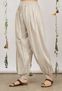 Beige Cotton Khaadi Harem Pants image 2
