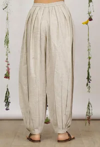 Beige Cotton Khaadi Harem Pants image 4