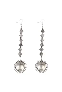 Tribal Sunburst Oxidized Earrings image 3