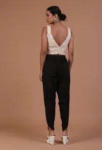 Off White Color Cotton Sitara work Blouse image 5