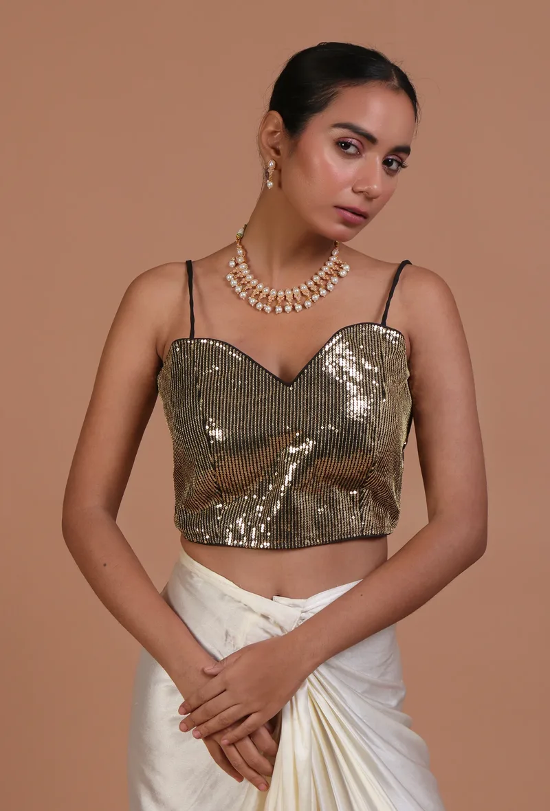 Green Color Raw Silk Sitara work Blouse