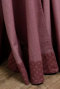 Onion-Pink Hand-Block Printed Long Skirt image 5