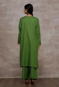 Mehreen Green Woollen Kurta image 5
