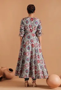 Set Of 2: Ekaja Allover Kalamkari Kurta Dress With Chooridar image 2