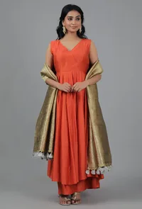 Gold Bandhani Brocade Dupatta image 2