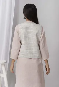 Icy Blue Khadi Jacket image 5