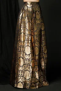 Black Banarsi Brocade Skirt image 2