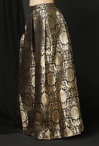 Black Banarsi Brocade Skirt image 3