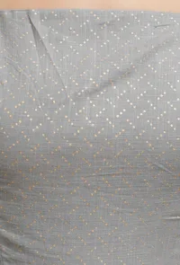 Strappy Grey Block Printed Pleated Dress image 5