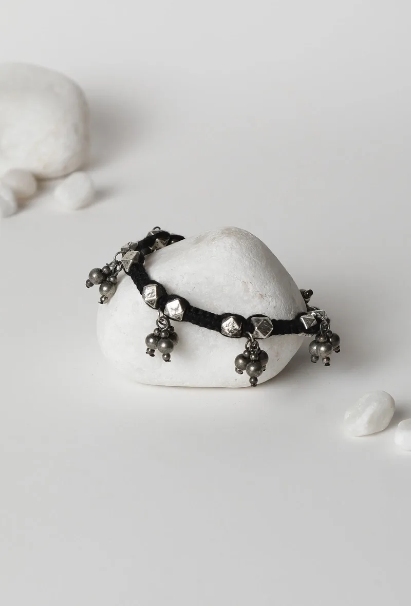 Black Thread Ghungroo Anklet