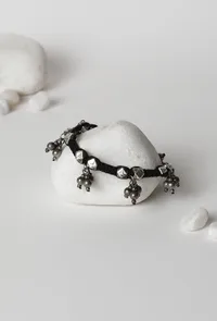 Black Thread Ghungroo Anklet image 1