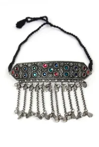 Latest Design Meenakari Work Kuchi Afghani Choker Necklace image 2