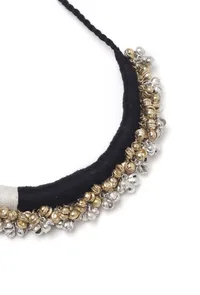 Astira Duo White and Black Tribal Ghungroo  Necklace image 3