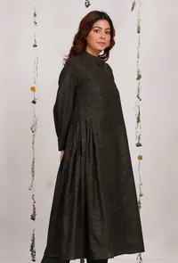 Dark Olive Cotton Khaadi Kurta image 3
