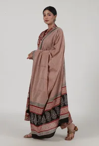 Ajrakh Printed Cotton Dupatta image 1