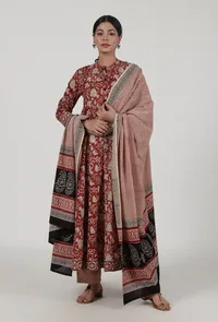 Ajrakh Printed Cotton Dupatta image 4