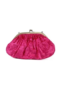 Pink gathered clutch image 5