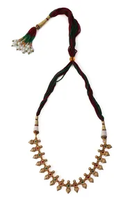 Antique Gold Finish Semi-Tribal Kemp Necklace Set image 3