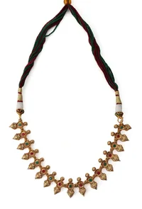 Antique Gold Finish Semi-Tribal Kemp Necklace Set image 4