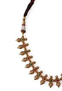 Antique Gold Finish Semi-Tribal Kemp Necklace Set image 5