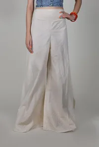 Off-white Chikankari Palazzo image 2