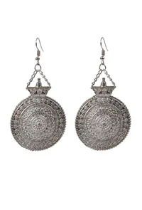 German Silver Round Shaped Earring image 2