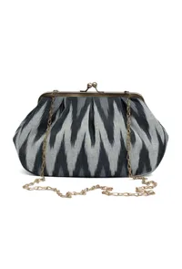 Sky Blue Ikat Clutch Bag image 2
