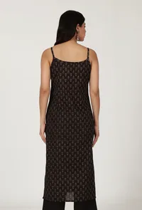 Brown Color Cotton Slip with Multi Color Motif image 5