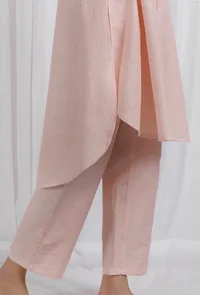 Orange Striped Cotton Straight Pants image 3