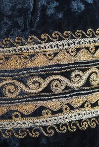 Auster Blue Velvet Tila Embroidery Potli image 4