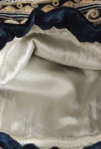 Auster Blue Velvet Tila Embroidery Potli image 5