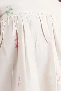 White Dobby Dress image 4