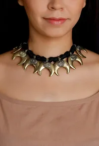 Chandrika German Silver Necklace image 1