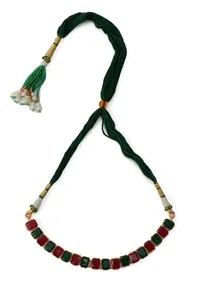 Simple Sufi Style Choker Set With Antique Gold Finish image 3