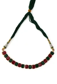 Simple Sufi Style Choker Set With Antique Gold Finish image 4