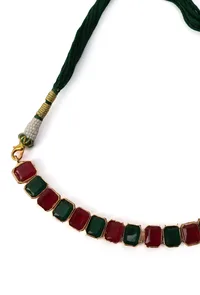 Simple Sufi Style Choker Set With Antique Gold Finish image 5