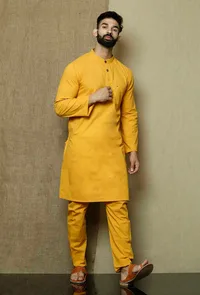 Set of 2:Tuscan Sun  Cotton Kurta and Pyjama image 3