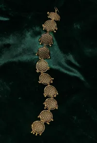 Maharani Kanak Royal Antique Gold Filigree Parandi image 1