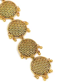 Maharani Kanak Royal Antique Gold Filigree Parandi image 4