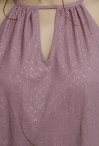 Onion Pink Front Neck Gathered Midi Dress image 5