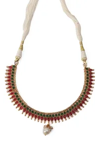 Antique Finish Kemp Jewellery Set Featuring Big Chandbali Earrings image 4