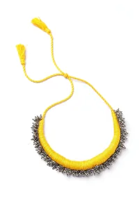 Moska Yellow Tribal Ghungroo Necklace image 2